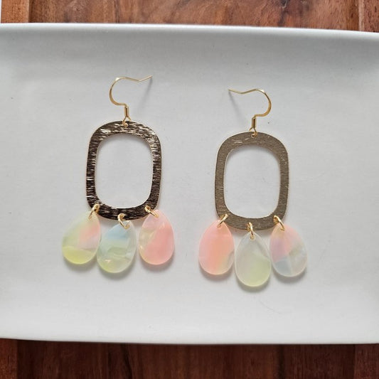 Ophelia Earrings - Iridescent Neon