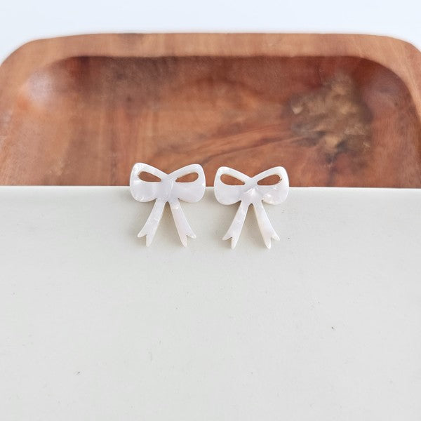 Bow Studs - White