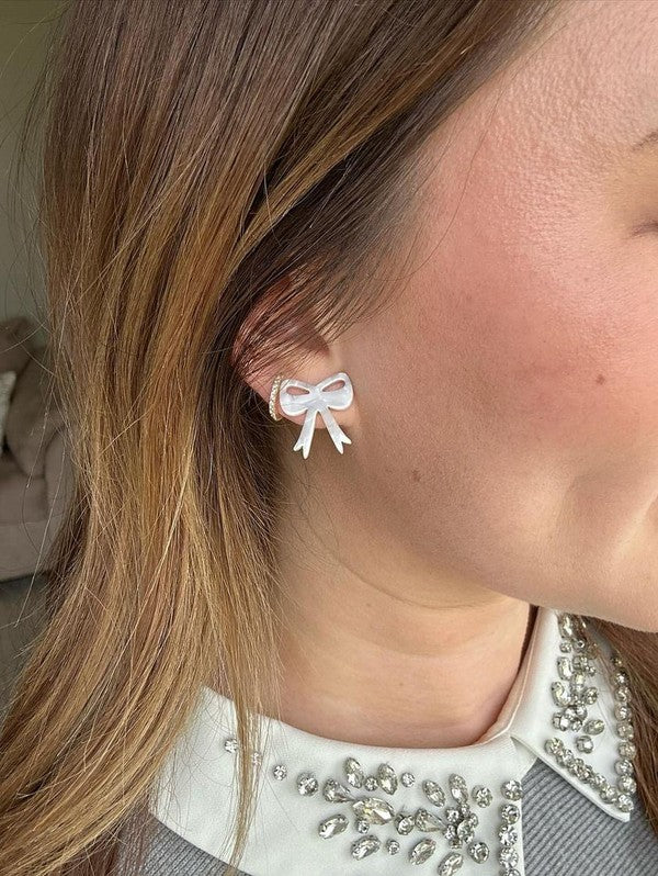 Bow Studs - White