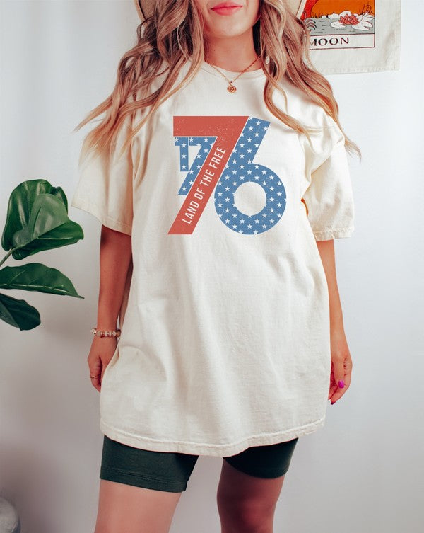 1776 Land of The Free Comfort Color Tee